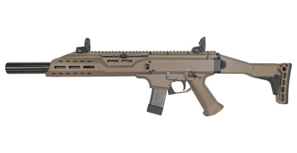 CZ Scorpion EVO 3 S1 9mm FDE Carbine with Faux Suppressor