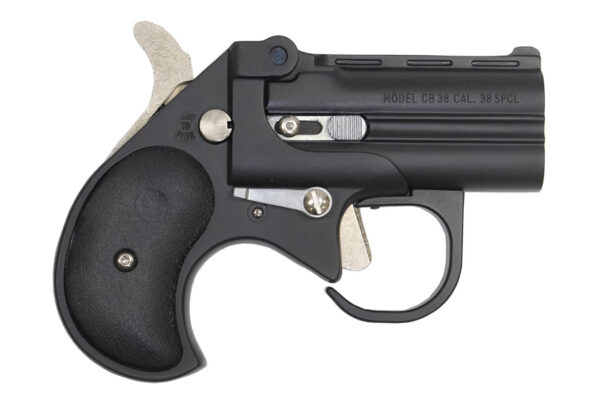 Cobra Enterprise Inc 38 Special Big Bore Derringer Guardian Package with Black Cerakote Finish and Black Grips