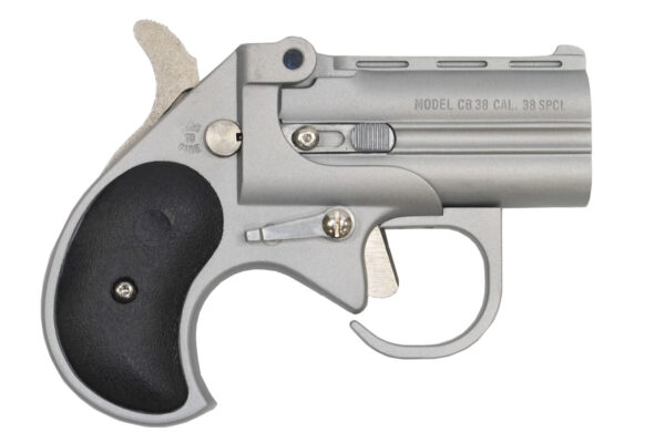 Cobra Enterprise Inc 38 Special Big Bore Derringer Guardian Package with Satin Finish and Black Grips