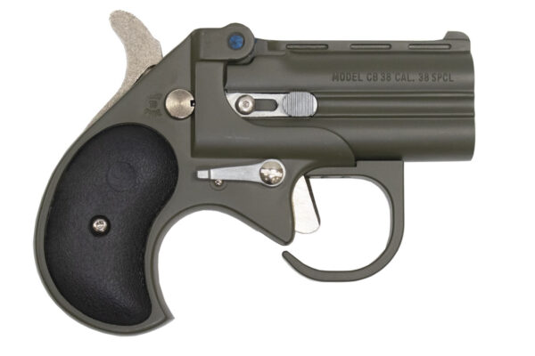 Cobra Enterprise Inc 38 Special Big Bore Derringer Guardian Package with OD Green Cerakote Finish and Black Grips