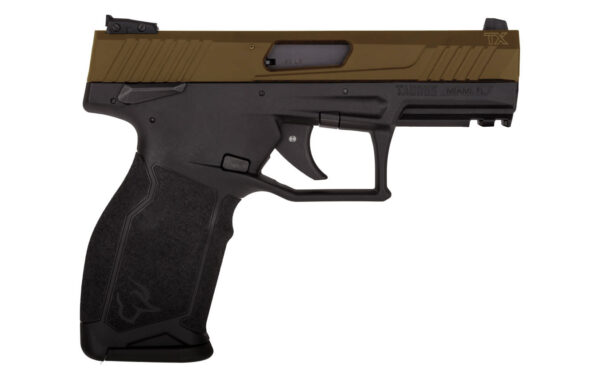 Taurus TX22 22LR Rimfire Pistol with Black Frame and Bronze Slide