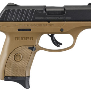 Ruger EC9s 9mm Carry Conceal Pistol with Flat Dark Earth Frame and Black Oxide Slide