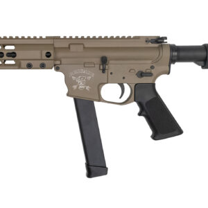 Brigade Mfg Inc 9mm Flat Dark Earth Battle Pistol with KeyMod Rail and Billet Lower Receiver