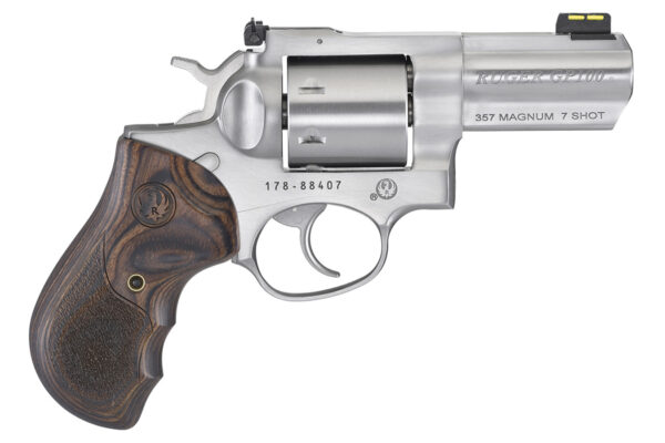 Ruger GP100 Standard 357 Magnum 7-Shot Revolver with Checkered Hardwood Grips