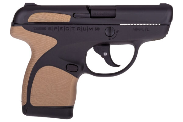 Taurus Spectrum .380 Auto Black Pistol with Bronze Gold Metallic Grips