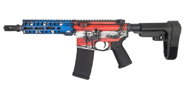 CMMG Banshee 300 Mk4 300 AAC Blackout Semi-Automatic Pistol with Battle Worn US Flag Cerakote Finish