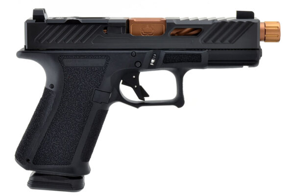 Shadow Systems MR918 Elite 9mm Black Optics Ready Pistol with Spiral Fluted Bronze Threaded Bar