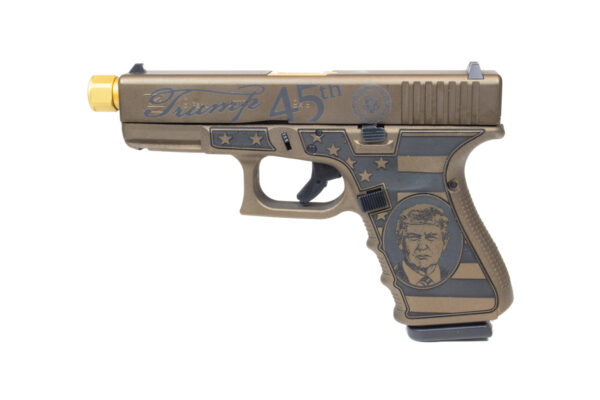 Glock 19 Gen4 9mm Donald Trump Keep America Great Edition Pistol with Threaded Barrel
