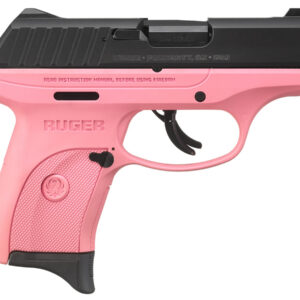 Ruger EC9s 9mm Striker-Fired Pistol with Pink Grip Frame and Black Slide