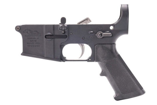 Anderson Manufacturing AM-15 Multi Cal Lower Receiver with LPK Installed and AMBI Safety Selector