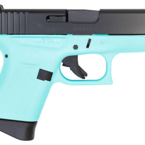 Glock G43 9mm Carry Conceal Pistol with Cerakote Robins Egg Blue Frame