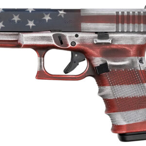 Glock 19 Gen4 9mm 15-Round Pistol with American Flag Battleworn Cerakote Finish