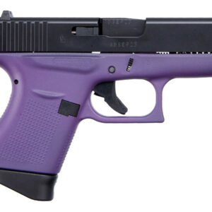 Glock 43 9mm Carry Conceal Pistol with Cerakote Purple Grip Frame