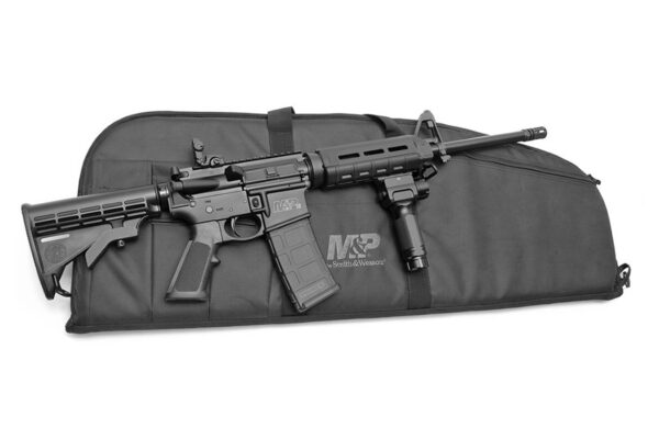 Smith & Wesson M&P15 Sport II 5.56mm Rifle with Gun Case and Vertical Foregrip with Light