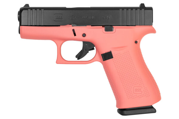 Glock 43X 9mm Subcompact Pistol with Cerakote Coral Frame