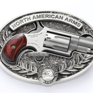 North American Arms 22 LR Mini Revolver with Rosewood Grips and Custom Carry Belt Buckle