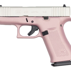 Glock 43X 9mm 10-Round Pistol with Cerakote Pink Frame and Cerakote Aluminum Slide