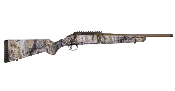 Ruger American Rifle 223 Rem Bolt-Action with Yote Camo Stock and Burnt Bronze Cerakote Barrel