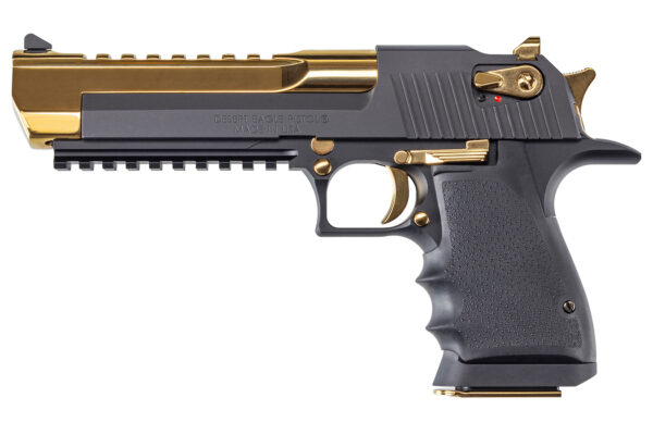 Magnum Research Mark XIX 44 Magnum Pistol with Titanium Gold Finish Barrel and Black Aluminum Frame