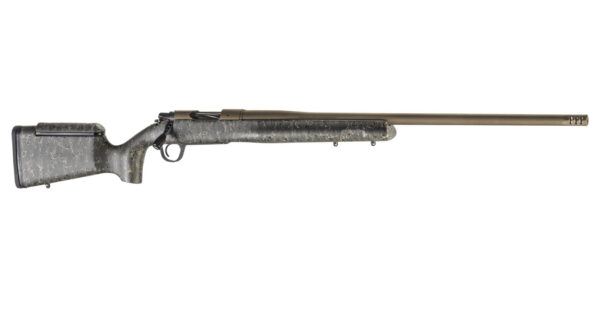 Christensen Arms Mesa Long Range 6.5 Creedmoor Bolt-Action Rifle with Burnt Bronze Barrel and Green, Black and Tan Stock