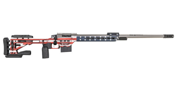 Masterpiece Arms 6.5 Creedmoor Precision Rifle with Patriot Cerakote Finish and Polished Barrel