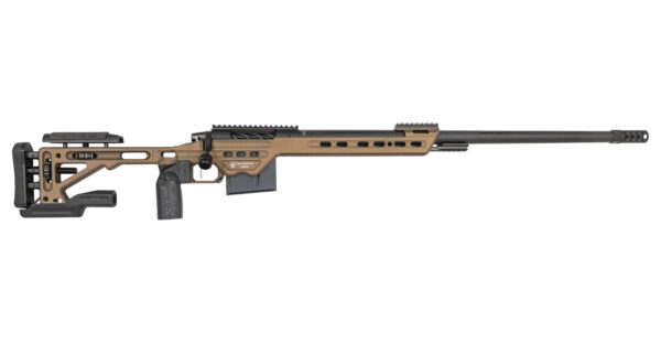 Masterpiece Arms 300 PRC Bolt-Action Precision Rifle with Burnt Bronze Finish and Black Barrel