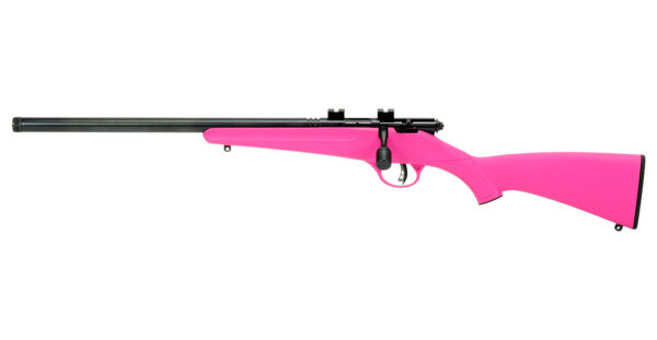 Savage Rascal Youth 22 LR Bolt-Action Rifle with Pink Stock (Left Handed Model)