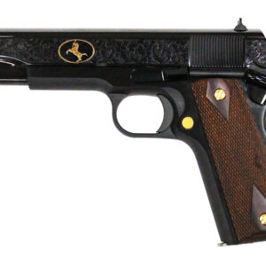 Colt 1911 Heritage .38 Super Full-Size Blued Pistol with Custom Scroll Engraving