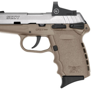 SCCY CPX-1 9mm Pistol with Dark Earth Frame/Stainless Slide and Crimson Trace Red Dot