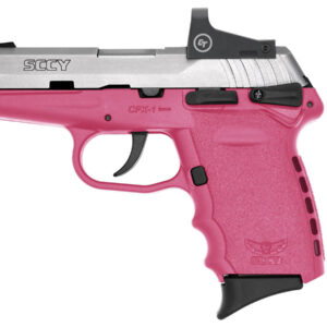 SCCY CPX-1 9mm Pistol with Pink Frame/Stainless Slide and Crimson Trace Red Dot