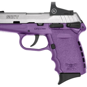 SCCY CPX-1 9mm Pistol with Purple Frame/Stainless Slide and Crimson Trace Red Dot