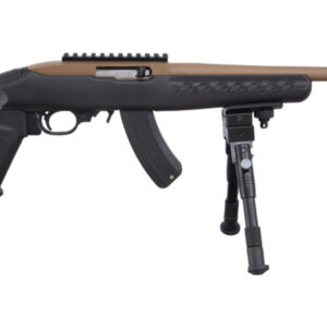 Ruger 22 Charger 22LR Rimfire Pistol with Dark Earth Cerakote Finish and Bipod