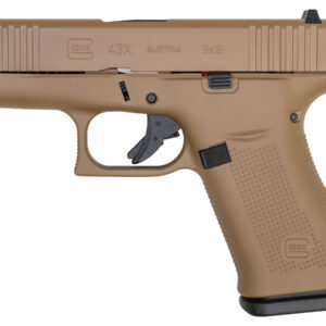 Glock 43x 9mm 10-Round Pistol with Dark Earth Cerakote Finish