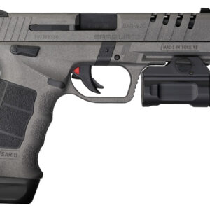 Sar Usa SAR9X 9mm Pistol with Cerakote Platinum Finish and Tactical Rail Light