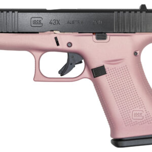 Glock 43X 9mm 10-Round Pistol with Pink Champagne Frame and Black nDLC Slide