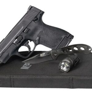 Smith & Wesson M&P9 Shield 2.0 EDC 9mm 3" Barrel, Knife, Light and Zipper Pouch, 2- 8rd Mags