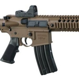 Crosman, BM MPW Red Dot, Air Rifle, BB, 430 Feet Per Second, Black / Flat Dark Earth, Adjustable Butt Stock, Full Auto BB Rifle, 25Rd