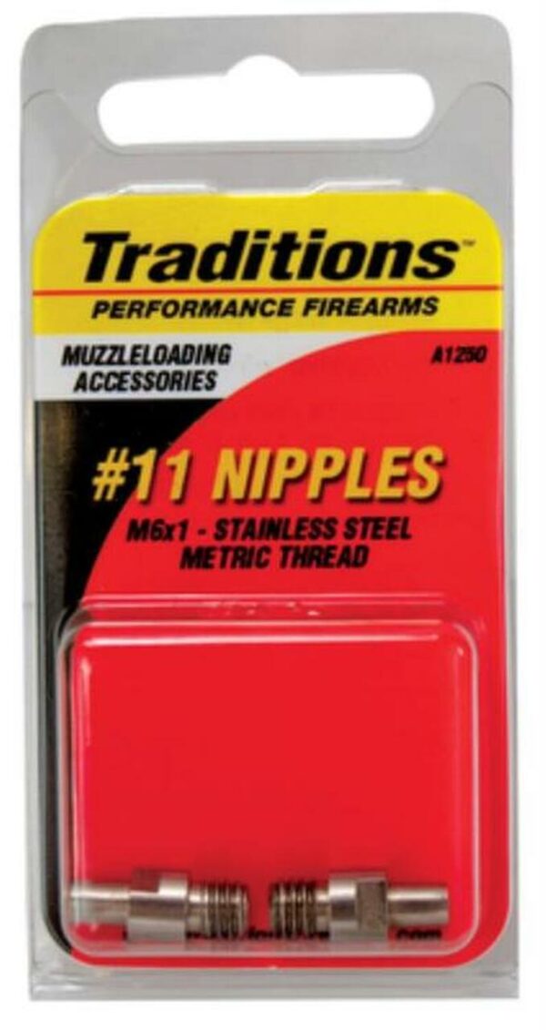 Traditions Loading & Shooting Nipples M6x1 Threads & No. 11 Caps St