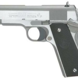 Colt 1991 Commander Pistol, 45 ACP, 4.25", Black Rubber Grip, SS, 7rd