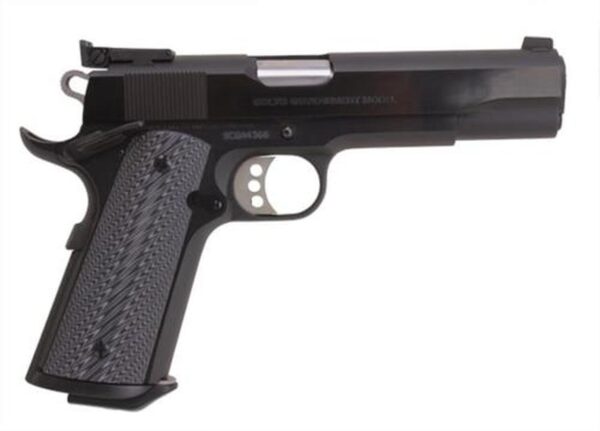 Colt Mfg 1911 Special Combat Government Single 45 Automatic Colt Pistol, 5", Black/Silver Grips, Blued