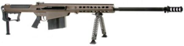 Barrett M107A1 .50 BMG, 29" Chrome Lined Fluted Barrel, Muzzle Brake, Brown Cerakoted 10rd Mag