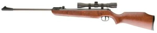 Umarex Ruger Air Hawk Rifle .177 Pellets, 18.7" Blued Barrel, Dark Hardwood Ambi Stock, 4X32mm Scope