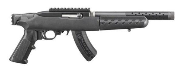 Ruger 22 Charger Takedown Railed Brace Mount 22 LR, Lightweight 10" Threaded Barrel,15Rd Mag, Includes Bipod