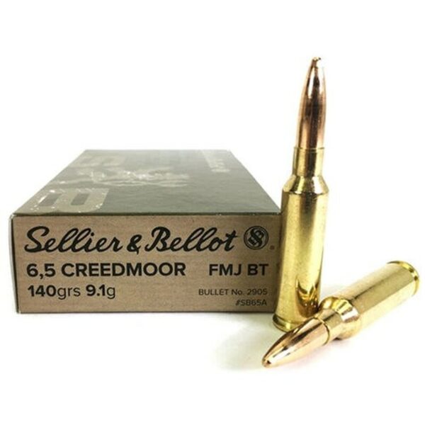 Sellier & Bellot 6.5 Creedmoor, 140gr, FMJ, BT, 20rd Box