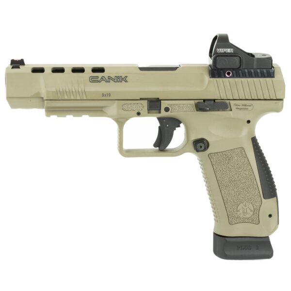 Canik TP9SFx 9mm, 5.2" Barrel, Flat Dark Earth, 2- 20rd Mags, Vortex Red Dot