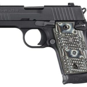 Sig P938 9MM 3IN Extreme Black SAO Siglite Black/Gray G10 Grip (1) 7RD Steel MAG Ambi Safety