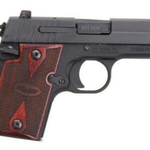 Sig P938 9MM 3IN Nitron Black SAO Siglite Rosewood Grip (1) 6RD Steel MAG Ambi Safety MA Compliant