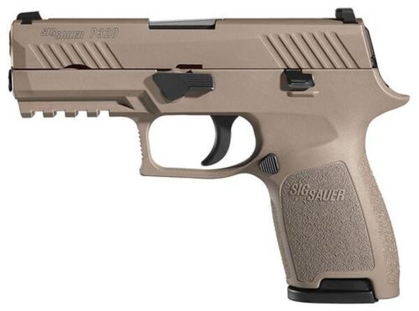 Sig P320 Compact .357 Sig, 3.9", Flat Dark Earth PVD Stainless, 4 Point Safety, 2x10rd Mags