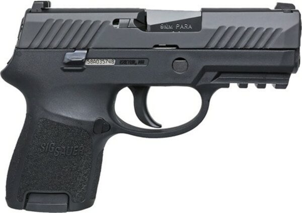 Sig P320 9mm 3.6in Barrel Nitron Black DAO Contrast Sights (2) 12rd Steel Mag Rail