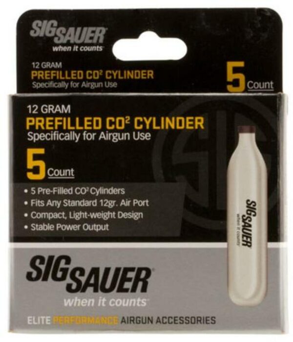 Sig Airguns CO2 Cylinders 12 gram 5 Per Pack